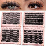 Azenlo 456 piece tray of wispy lash clusters with 30D 40D 60D and 80D volume styles
