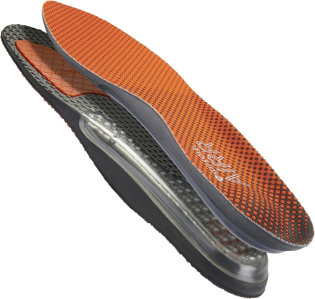 Sof Sole Airr Performance Insole bottom side highlighting Skydex air chambers