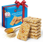 NY Spice Shop Honey Nut and Seed Snack Bar front view of premium 1 pound gift box