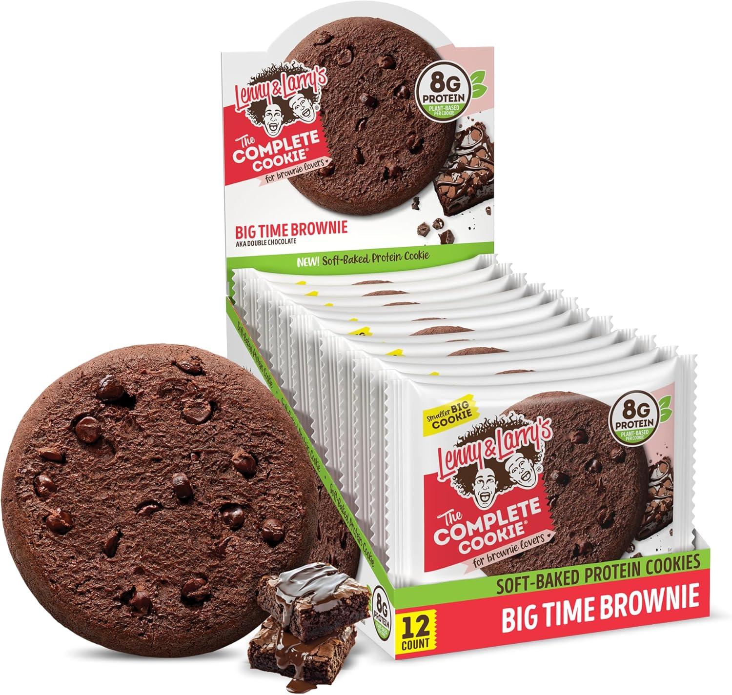 Lenny & Larry's Big Time Brownie Complete Cookie 12 pack box front view