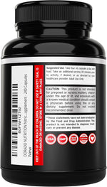 Side profile of Dorado Nutrition nitric oxide booster bottle