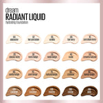 Lightweight liquid foundation for natural radiant finish