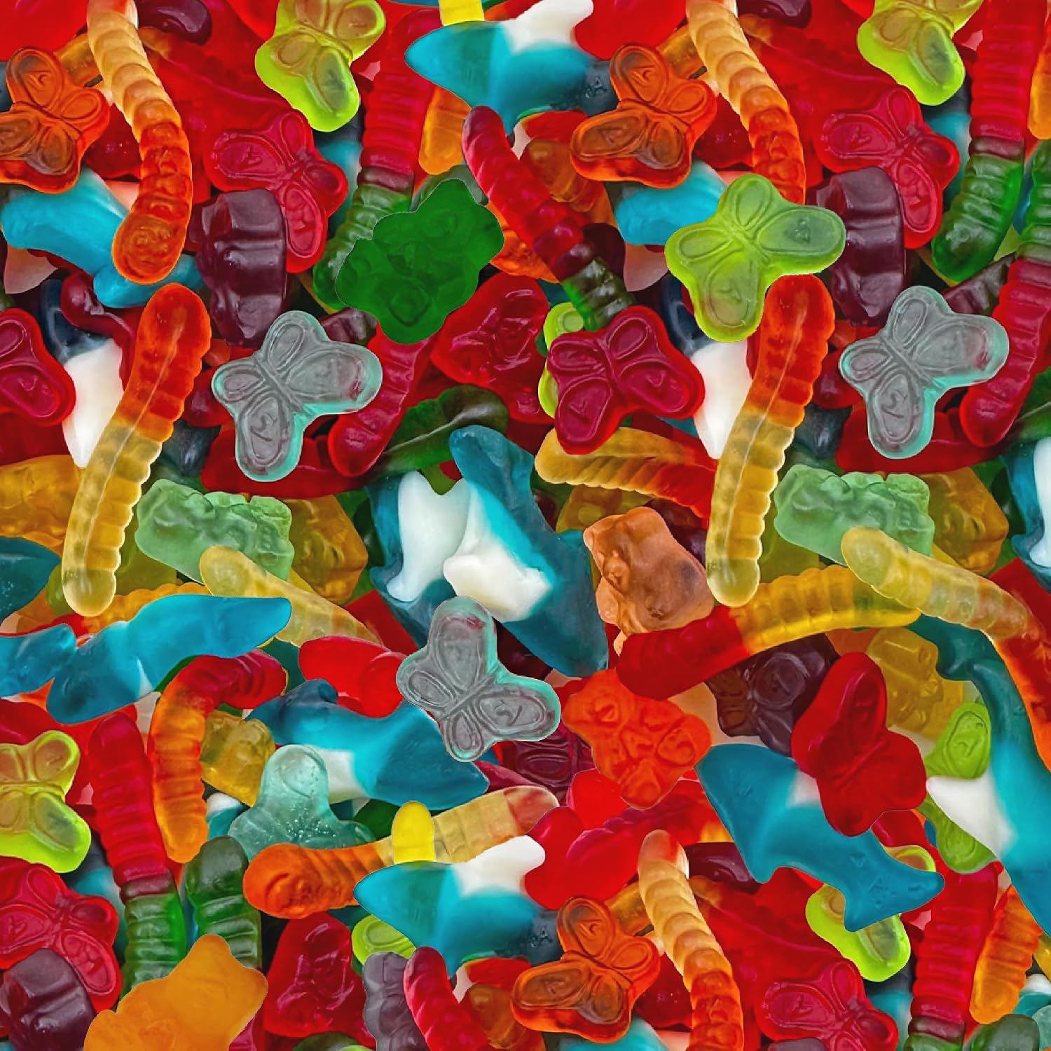 Sunny Island Gummy Candy Mix bulk two pound bag front view featuring assorted fruit flavors