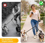 Caldzur adjustable length double dog belt for small medium large dogs