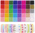 3mm Seed Beads for Jewelry Making, 39 Colors Small Beads for Bracelets | Funtopia 9600pcs 5 Types Tiny Glass Seed Beads for Necklaces Earring, Friendship Bracelet Beads for Girls Women Adults - Image 11