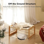 Small dog sleeping on Fukumaru raised pet hammock
