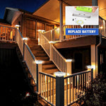 VOLISUN garden fence lights showing cool white lighting mode