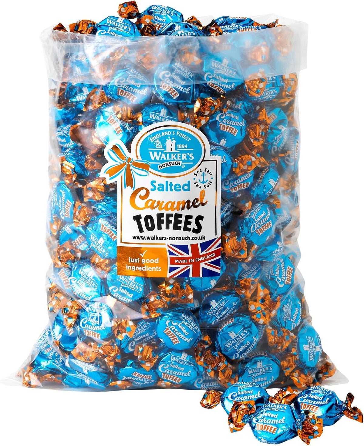 Walkers Nonsuch Salted Caramel Toffees Jar 1.25kg (44.09 Oz) - Traditional British Candy - Sweet and Salty Caramel Toffee Individually Wrapped - Imported UK Gourmet Milk & Butter Candy Gift Pack - Image 9