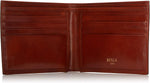 Bosca full grain leather wallet texture close up