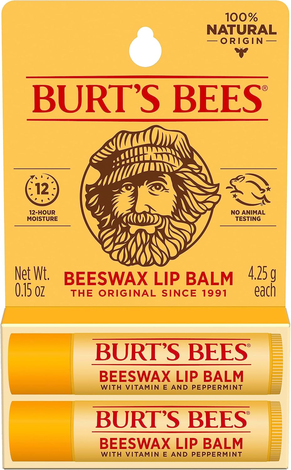 Burt's Bees Lip Balm - Original Beeswax, Lip Moisturizer With Responsibly Sourced Beeswax, Tint-Free, Natural Origin Conditioning Treatment, 2 Tubes, 0.15 oz. - Image 11
