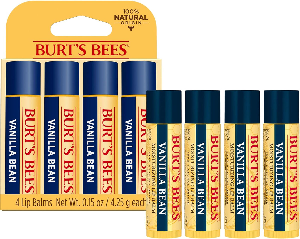 Burt's Bees 100% Natural Moisturizing Lip Balm, Vanilla Bean - 4 Tubes - Image 11