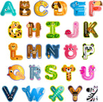 EHR magnetic alphabet letters and numbers animal theme set front view