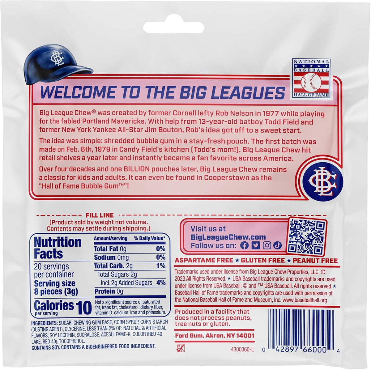 Authentic USA imported Big League Chew baseball bubble gum assortment for teams and parties.