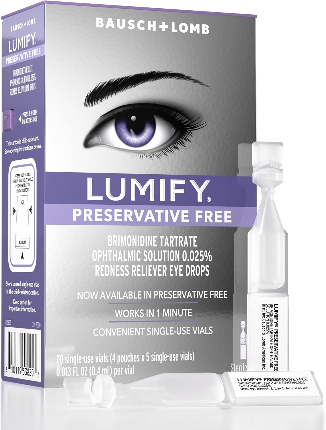 LUMIFY Eye Drops for Red Eyes, Redness Reliever for Brighter Looking Eyes, Works in 1 Minute & Lasts Up to 8 Hours, Eye Drops, 0.25 Fl Oz (7.5mL) - Image 9