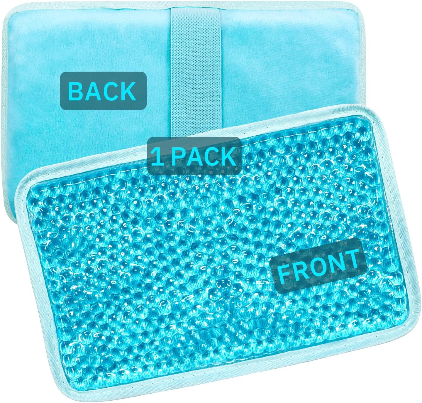 Znöcuetöd gel beads ice pack with strap front view