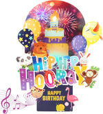 XTF2015 Happy Birthday Cards Fireworks, Pop Up Birthday Card | Lights Music and Sound Fireworks Cake 3D Birthday Cards Gift with Envelope & Note Tag for Women, Men, Kids, Wife, Mom - Image 12