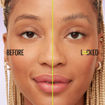 Model wearing groomed eyebrows using Maybelline Super Lock Brow Glue