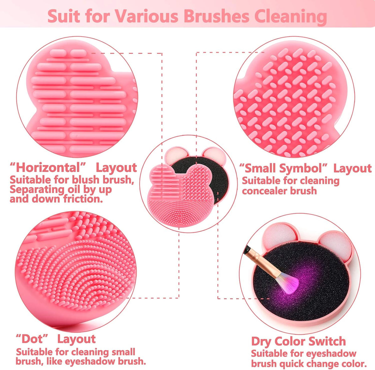 TailaiMei travel size brush cleaning pad