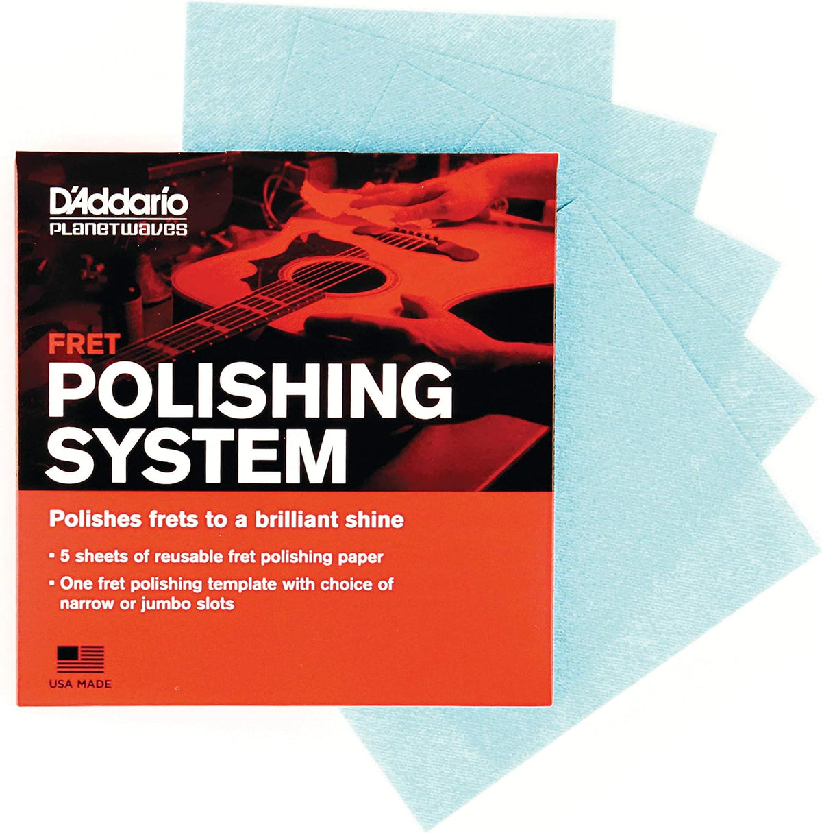 D'Addario accessories fret polishing system front view package