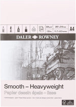 Back cover details of Daler-Rowney cartridge drawing pad