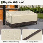 MR. COVER outdoor couch cover displaying reinforced stitching and dual-side handles