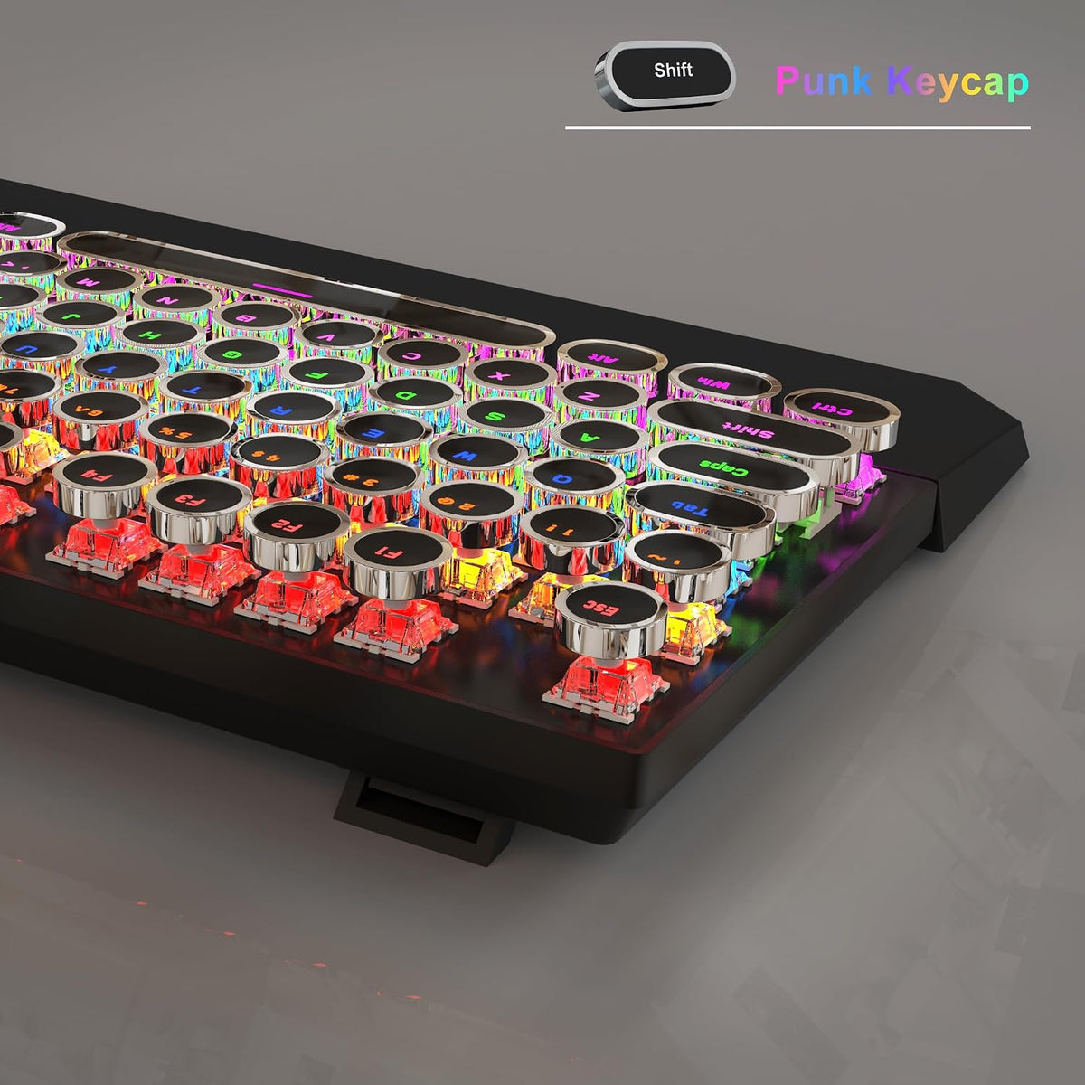 MageGee RGB rainbow backlit wired keyboard illuminated