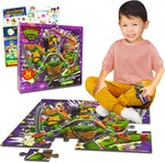 Teenage Mutant Ninja Turtles Floor Puzzle front view of packaging box showing 36 pieces