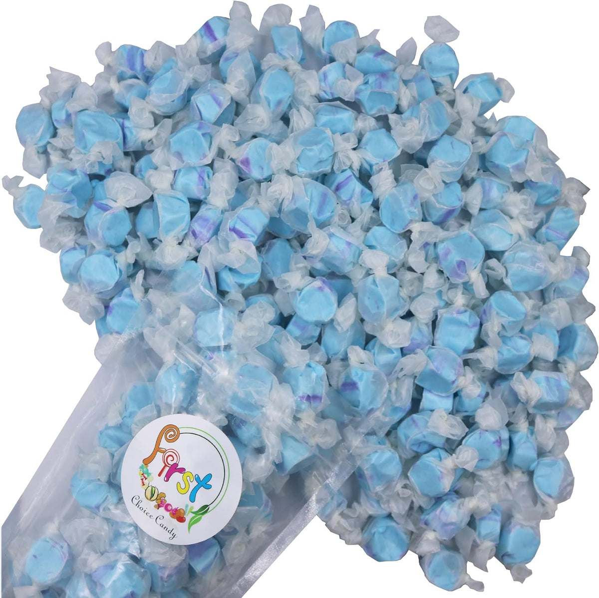 First Choice Candy soft chewy saltwater taffy individual piece unwrapped