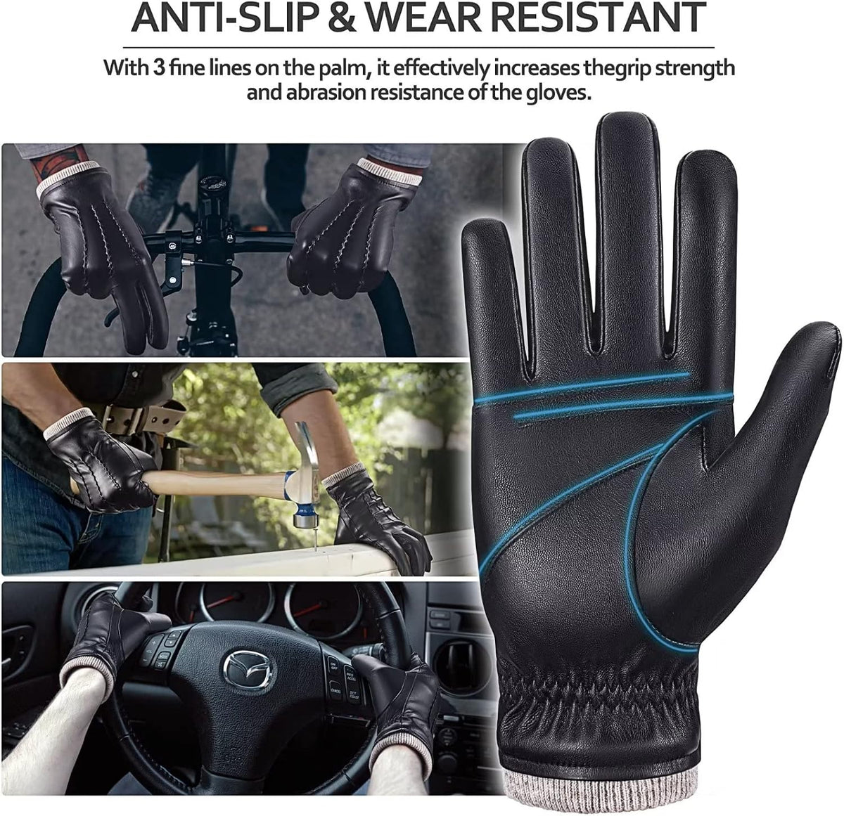 MAGILINK cold weather driving gloves side profile