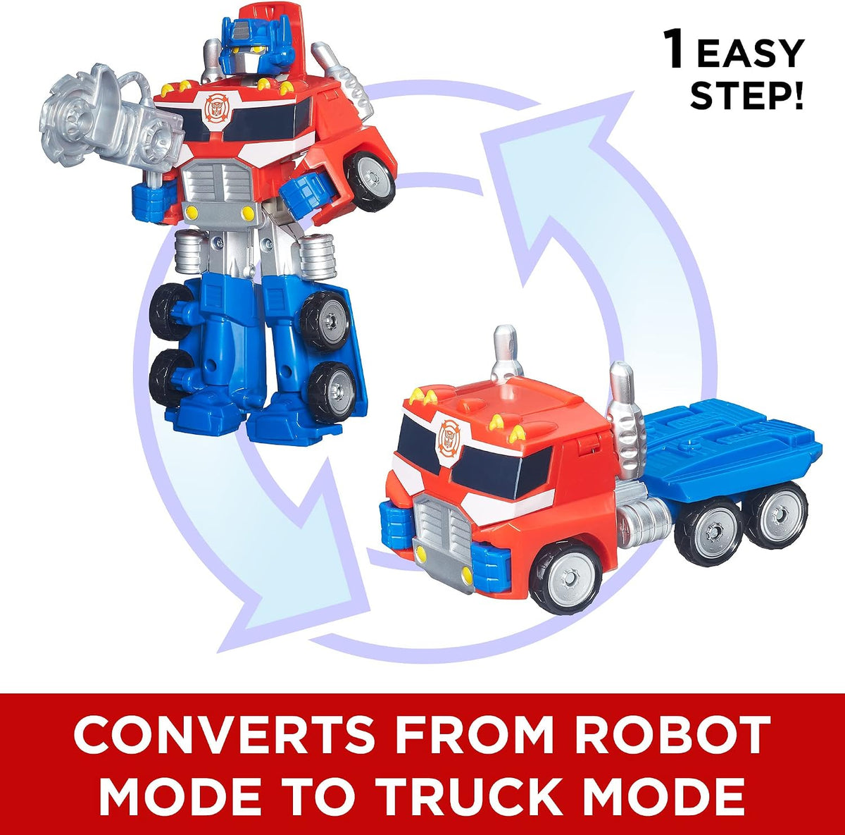 Hasbro Rescue Bots Optimus Prime figure side angle showing details