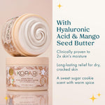 Kopari Sugar Cookie Body Butter open lid revealing rich moisturizing formula