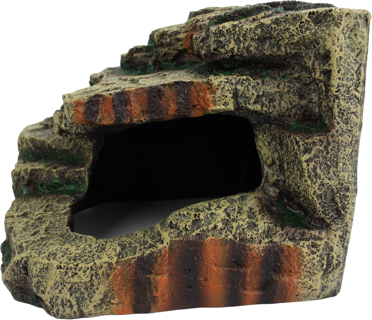 Komodo reptile terrarium resin turtle hideaway front view