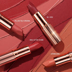 Charlotte Tilbury Matte Revolution Lipstick open showing creamy texture.