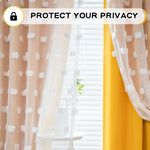 Mysky Home kids room curtains showing sheer overlay