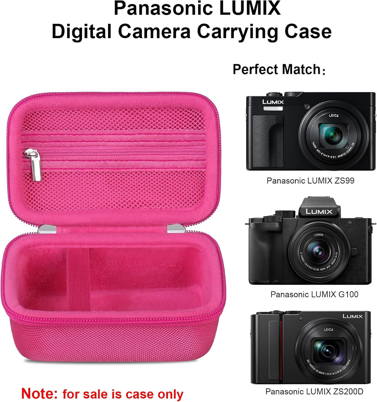 Elonbo hard travel bag open interior view showing custom 1:1 camera fit