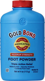 Gold Bond maximum strength foot powder front view bottle