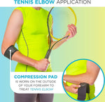 BraceAbility golfer elbow brace Velcro fastening mechanism
