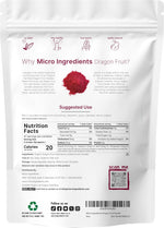 Pink pitaya powder texture and vibrant color display
