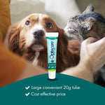 Optixcare eye lube for horses and dogs post surgery corneal protection.