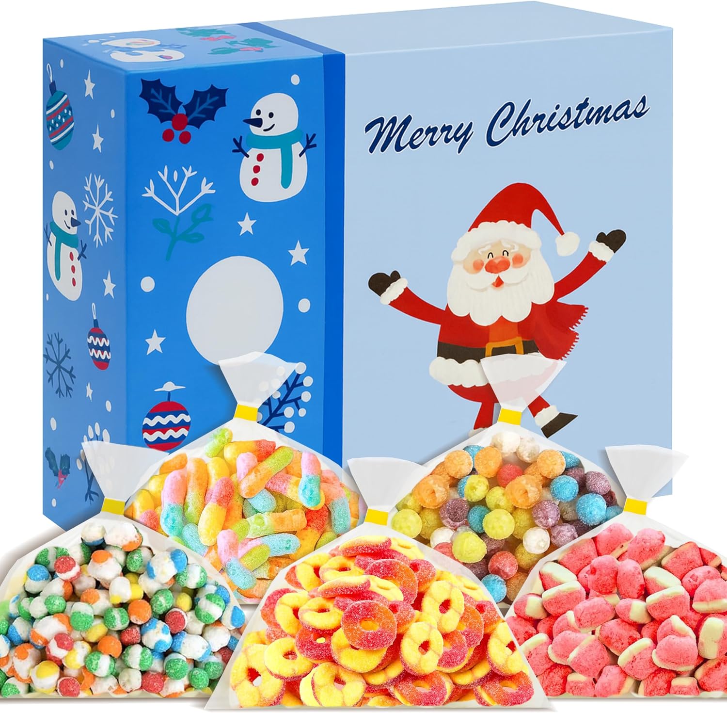 Sarah's Candy Factory freeze dried candy variety mix front view holiday gift box