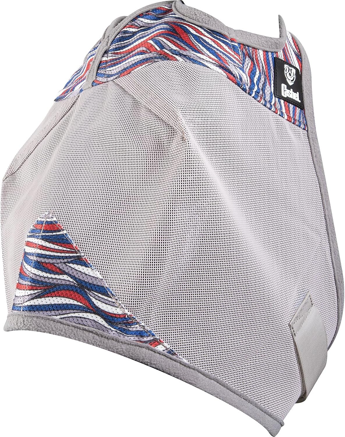 Cashel Crusader standard fly mask angled view in grey