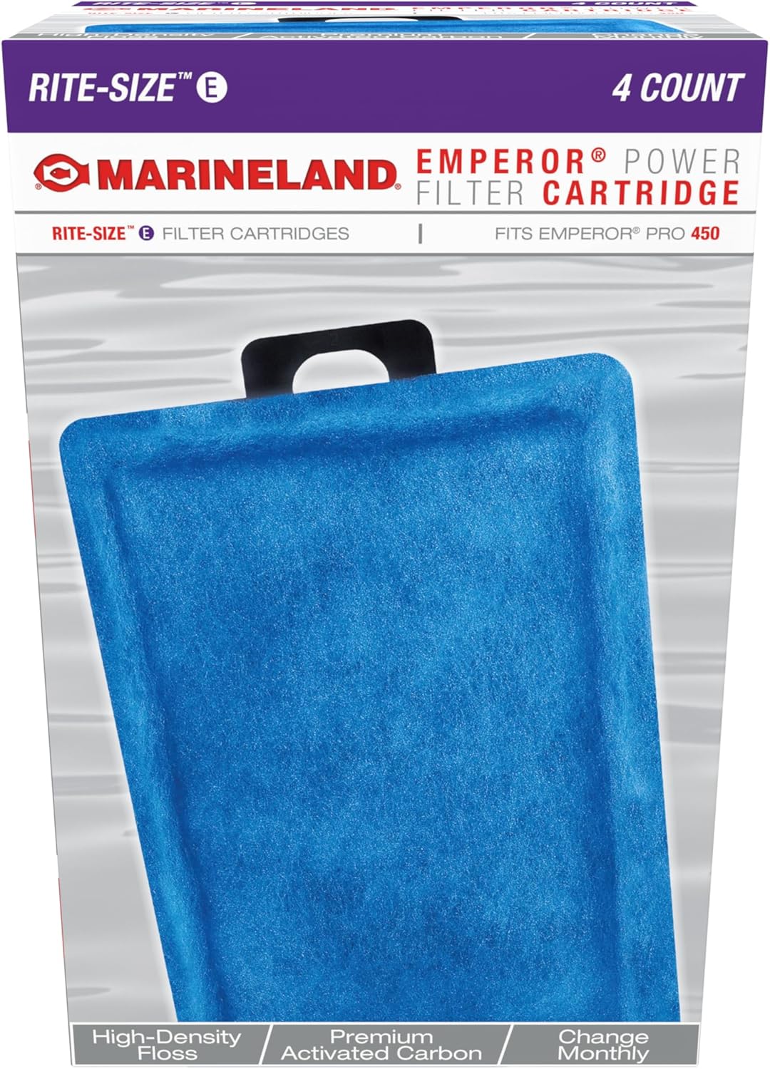 Marineland Emperor filter cartridge Rite-Size E front view packaging
