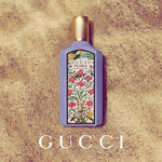 Gucci Flora Gorgeous Magnolia side profile of the glass bottle