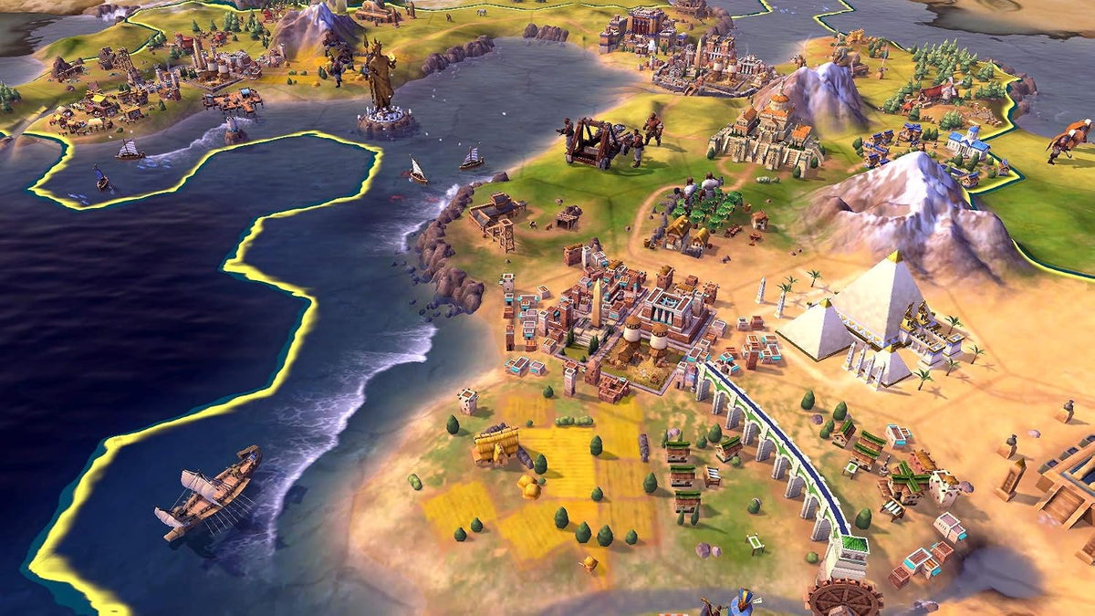 2K Sid Meier's Civilization VI Nintendo Switch box art showing historical leaders