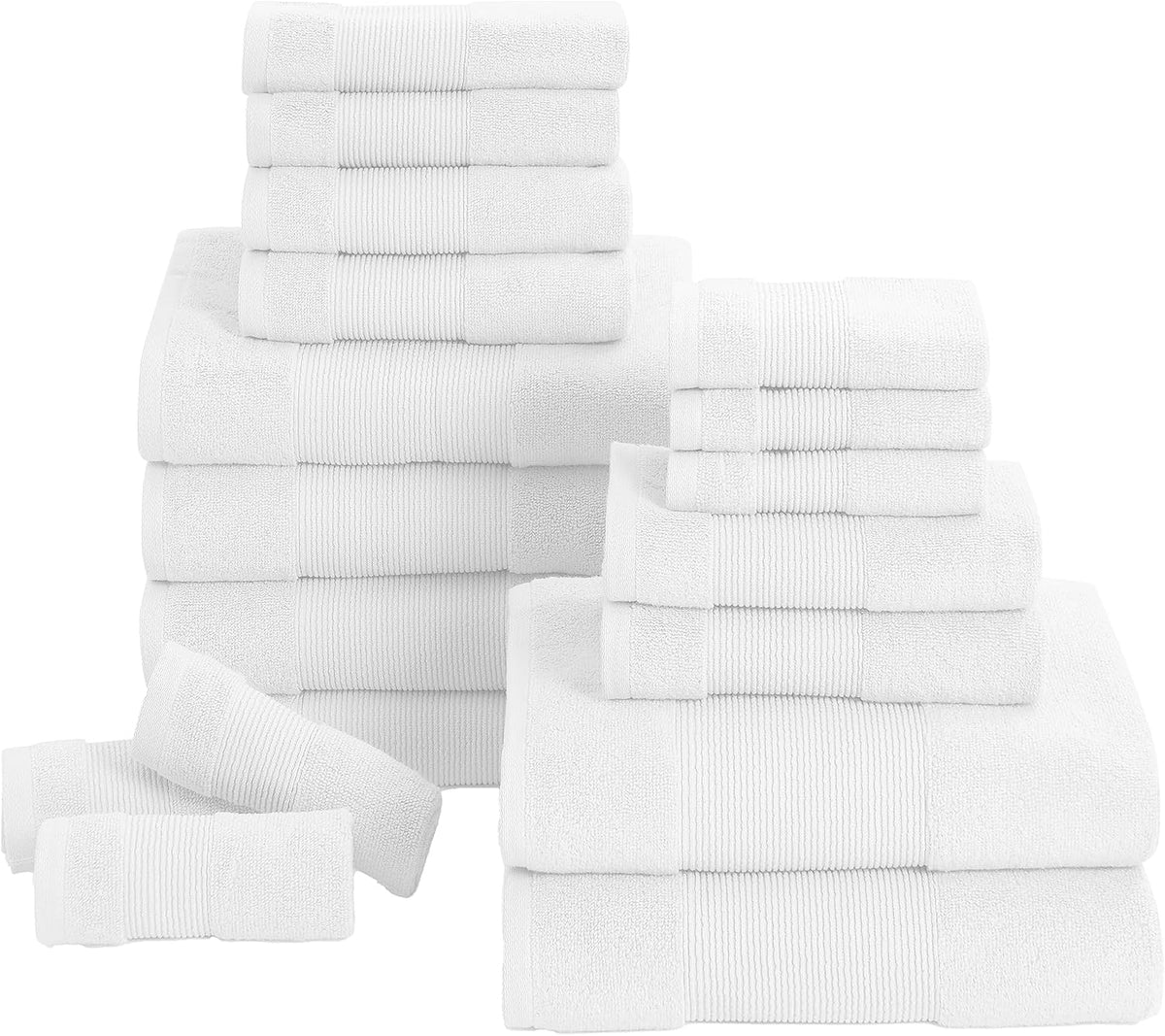 Modern Threads Air Cloud 6-Piece Towel Set - 100% Zero-Twist Cotton, 500 GSM, Quick Dry & Plush, Blue - Image 9