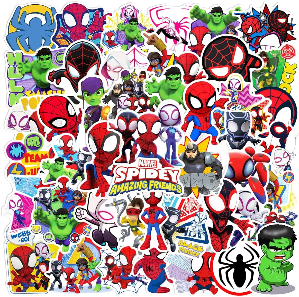 Twgogotic Spider-Man and His Amazing Friends sticker pack front view