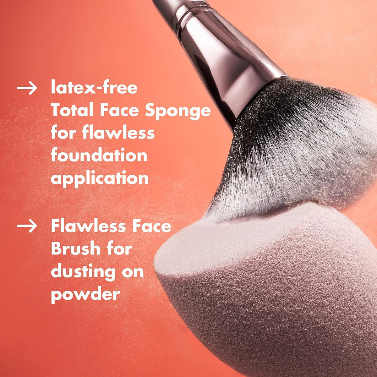 E.l.f. synthetic face brush bristles close up detail view