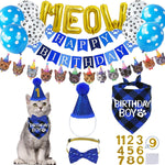 STMK Cat Birthday Decorations, Cat Birthday Hat with Number Bandana Bow Tie Collar for Cats Kittens Apparel Birthday Outfits - Image 10