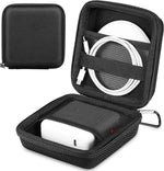 FINPAC hard case for MacBook charger front view showcasing black water resistant exterior