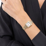 BOSS Mae Petite watch styled on a woman's wrist